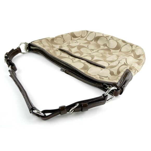 Coach Signature Khaki Mahogany Shoulder Bag 12676 - Picture 4 of 14